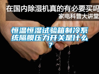知识百科恒温恒湿试验箱制冷系统隔膜压力开关是什么？