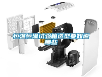 知识百科恒温恒湿试验箱选型要知道哪些