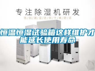 知识百科恒温恒湿试验箱这样维护才能延长使用寿命