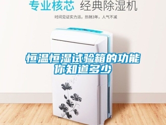 知识百科恒温恒湿试验箱的功能你知道多少
