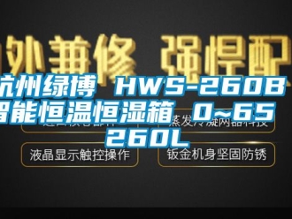 知识百科杭州绿博 HWS-260B 智能恒温恒湿箱 0~65℃／260L